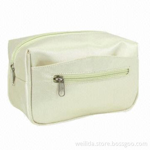 Satin Foamed Cosmetic Bag, Rectangle-shaped, Many Compartment Available